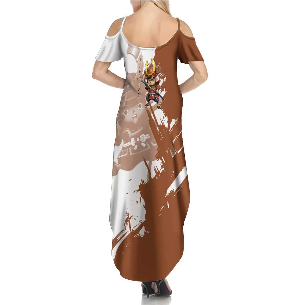 Tony Tony Chopper in Samurai Armor Summer Maxi Dress Wano-Inspired Chibi Warrior Style