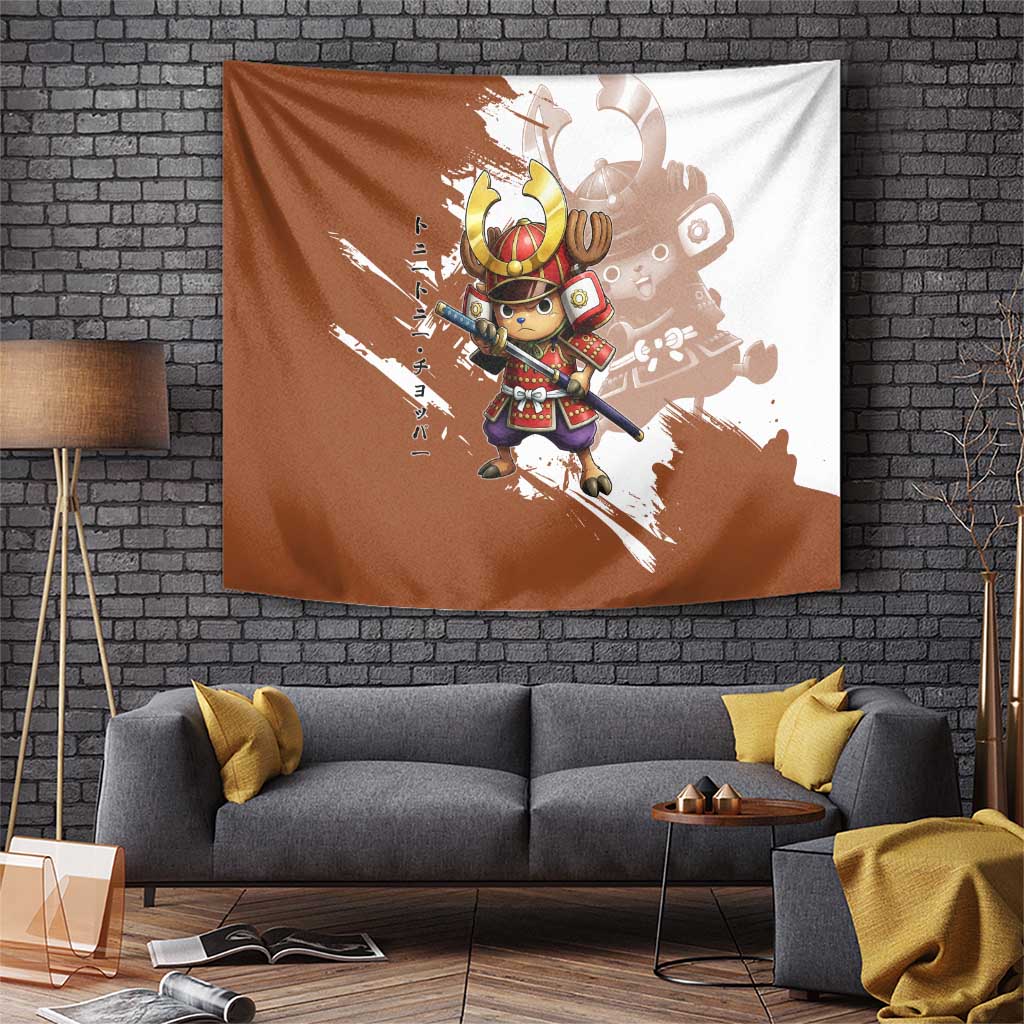 Tony Tony Chopper in Samurai Armor Tapestry Wano-Inspired Chibi Warrior Style