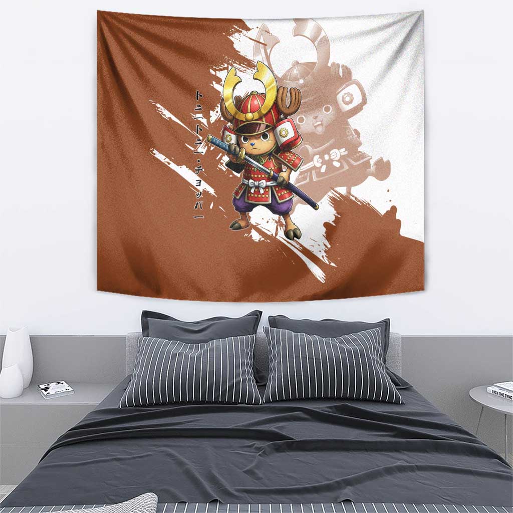 Tony Tony Chopper in Samurai Armor Tapestry Wano-Inspired Chibi Warrior Style