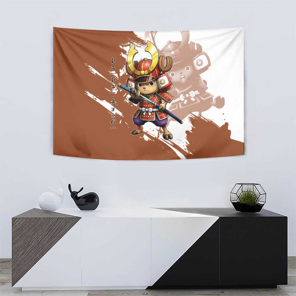 Tony Tony Chopper in Samurai Armor Tapestry Wano-Inspired Chibi Warrior Style