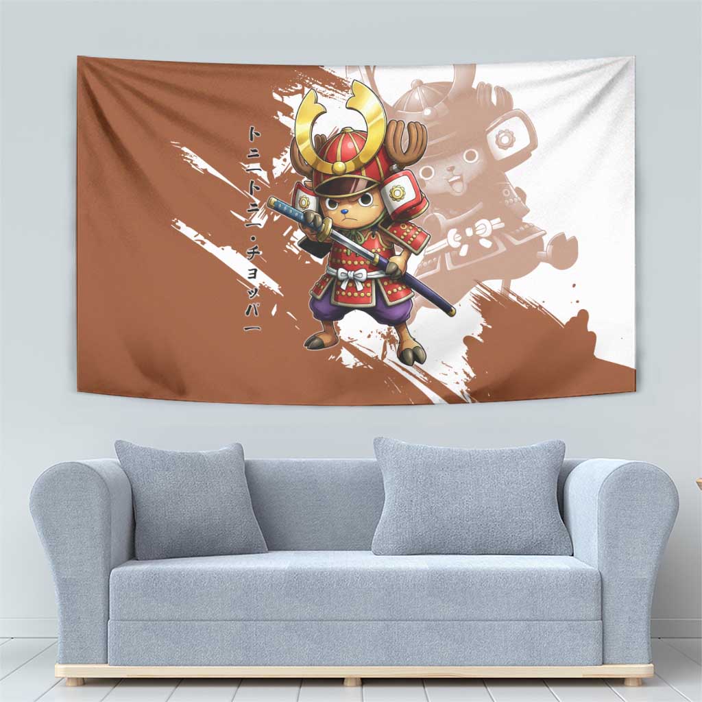 Tony Tony Chopper in Samurai Armor Tapestry Wano-Inspired Chibi Warrior Style