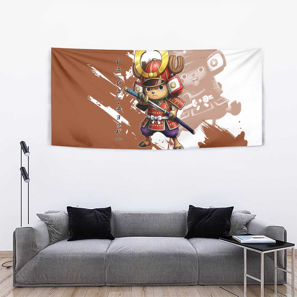 Tony Tony Chopper in Samurai Armor Tapestry Wano-Inspired Chibi Warrior Style