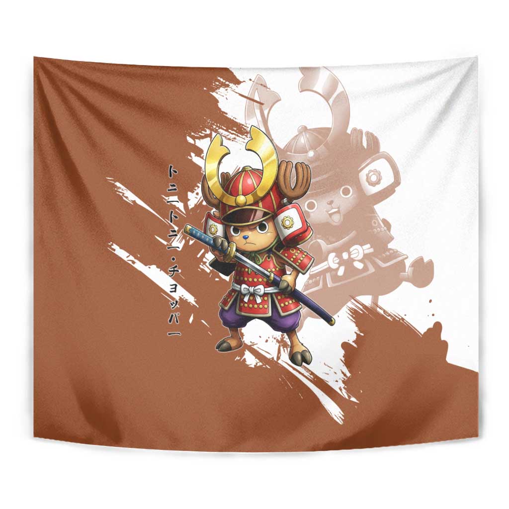 Tony Tony Chopper in Samurai Armor Tapestry Wano-Inspired Chibi Warrior Style