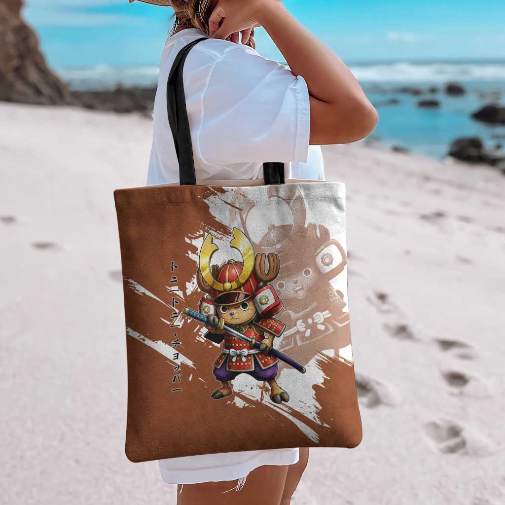 Tony Tony Chopper in Samurai Armor Tote Bag Wano-Inspired Chibi Warrior Style