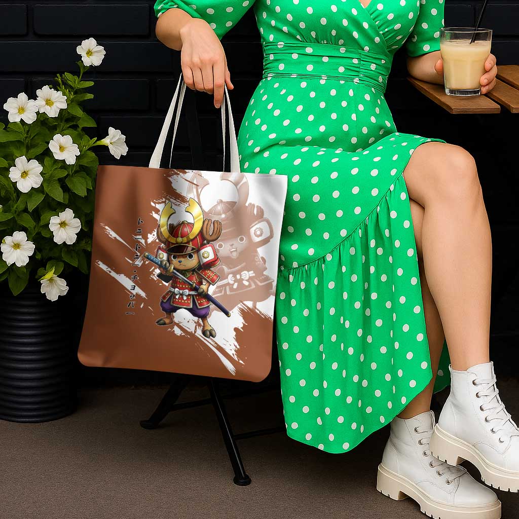 Tony Tony Chopper in Samurai Armor Tote Bag Wano-Inspired Chibi Warrior Style