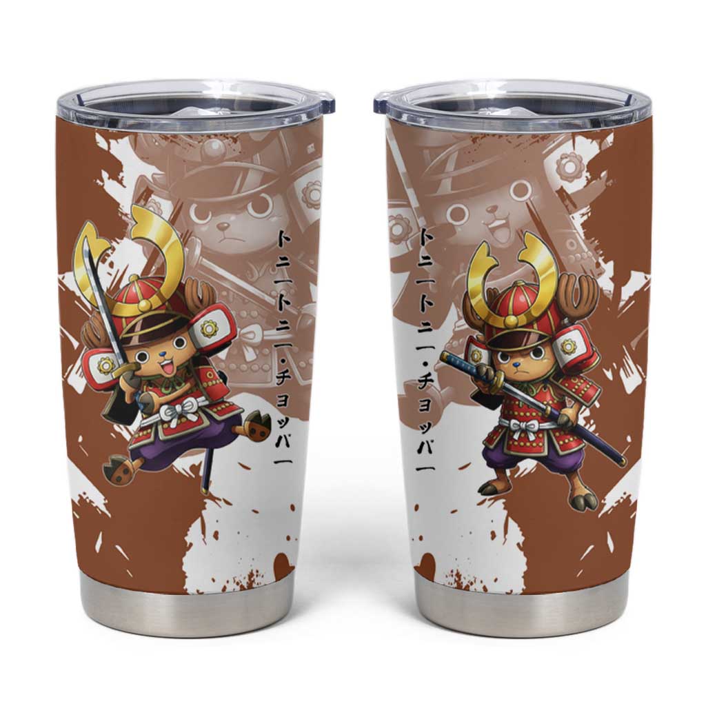 Tony Tony Chopper in Samurai Armor Tumbler Cup Wano-Inspired Chibi Warrior Style