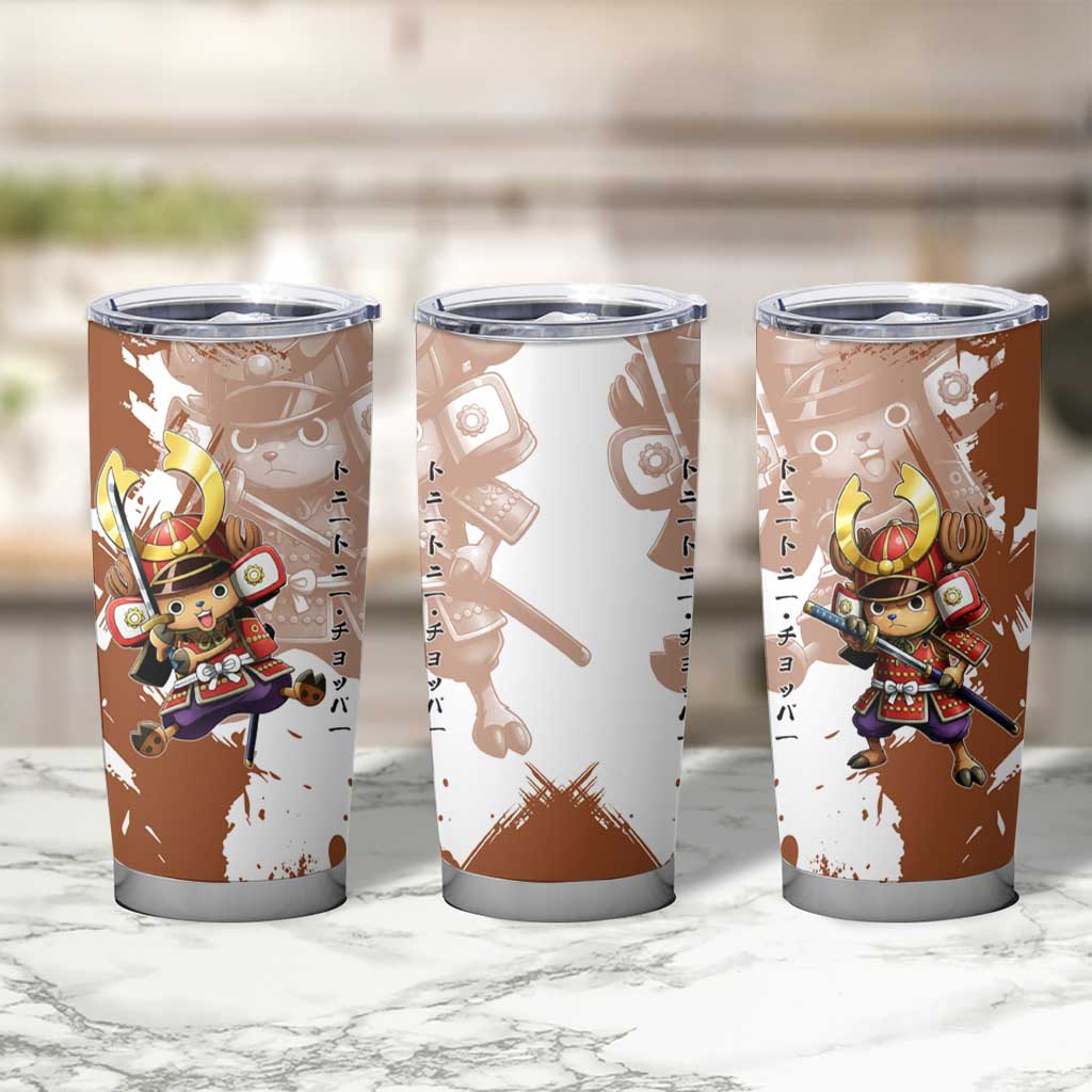 Tony Tony Chopper in Samurai Armor Tumbler Cup Wano-Inspired Chibi Warrior Style