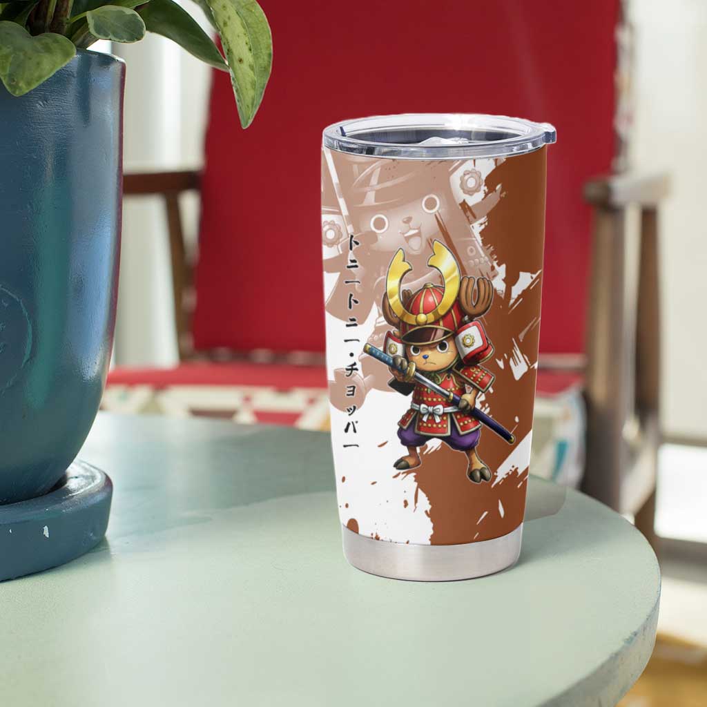 Tony Tony Chopper in Samurai Armor Tumbler Cup Wano-Inspired Chibi Warrior Style