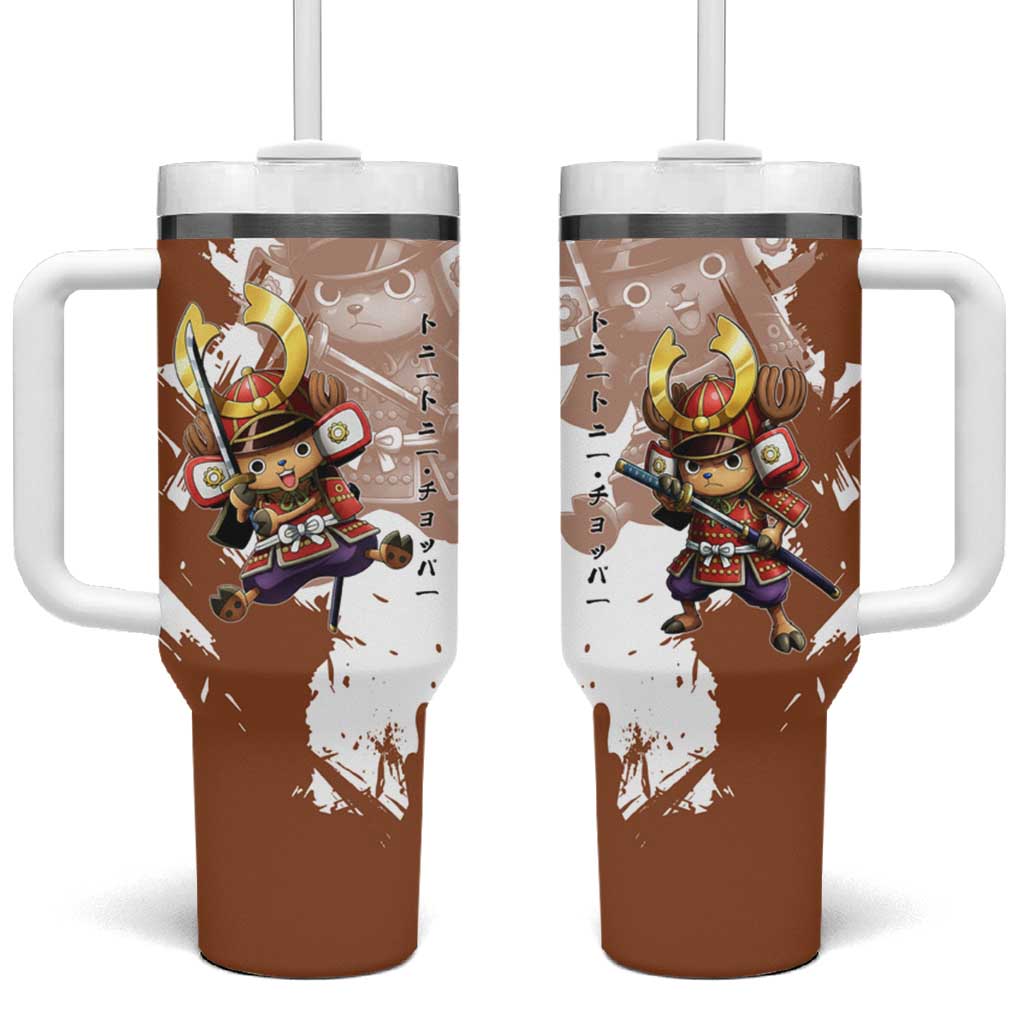 Tony Tony Chopper in Samurai Armor Tumbler With Handle Wano-Inspired Chibi Warrior Style