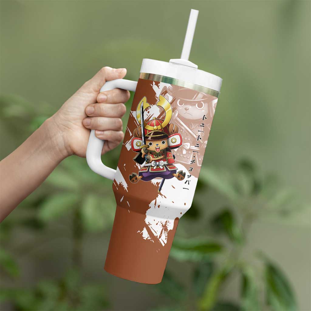 Tony Tony Chopper in Samurai Armor Tumbler With Handle Wano-Inspired Chibi Warrior Style