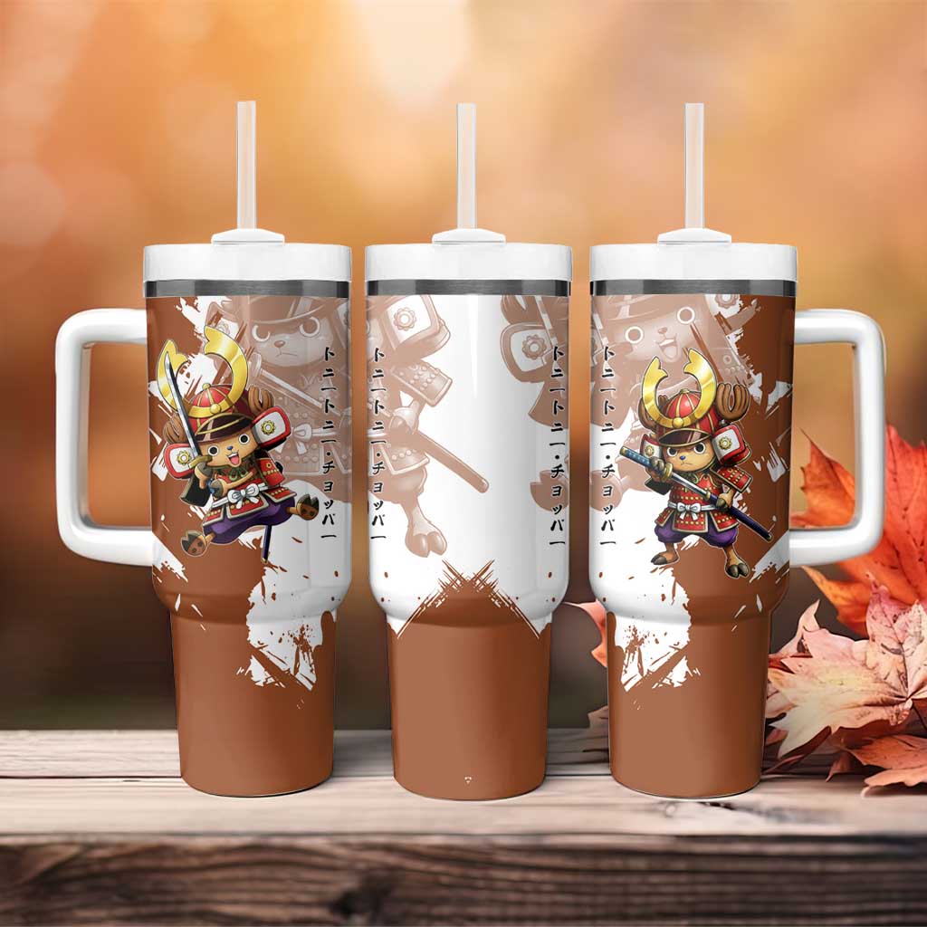 Tony Tony Chopper in Samurai Armor Tumbler With Handle Wano-Inspired Chibi Warrior Style