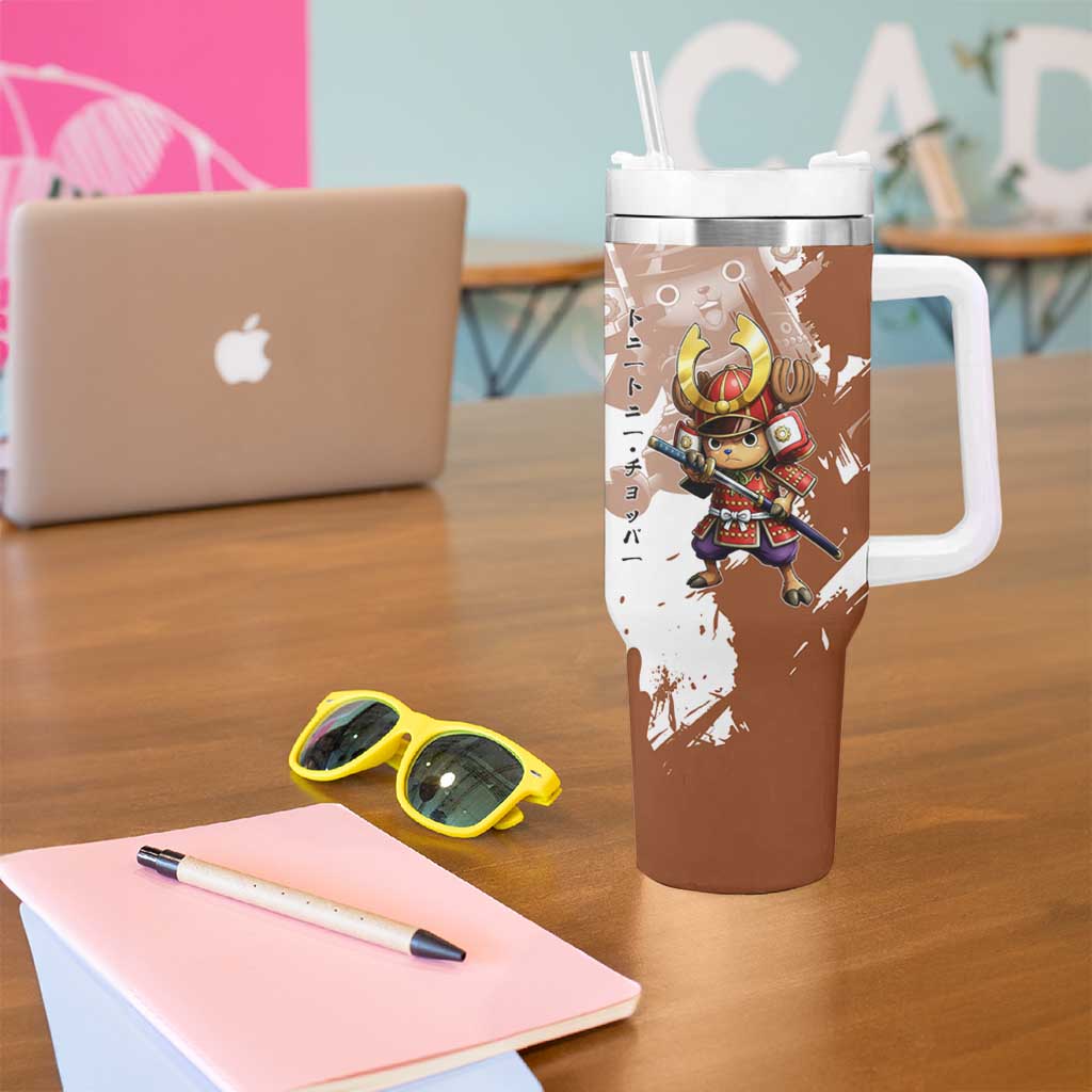 Tony Tony Chopper in Samurai Armor Tumbler With Handle Wano-Inspired Chibi Warrior Style