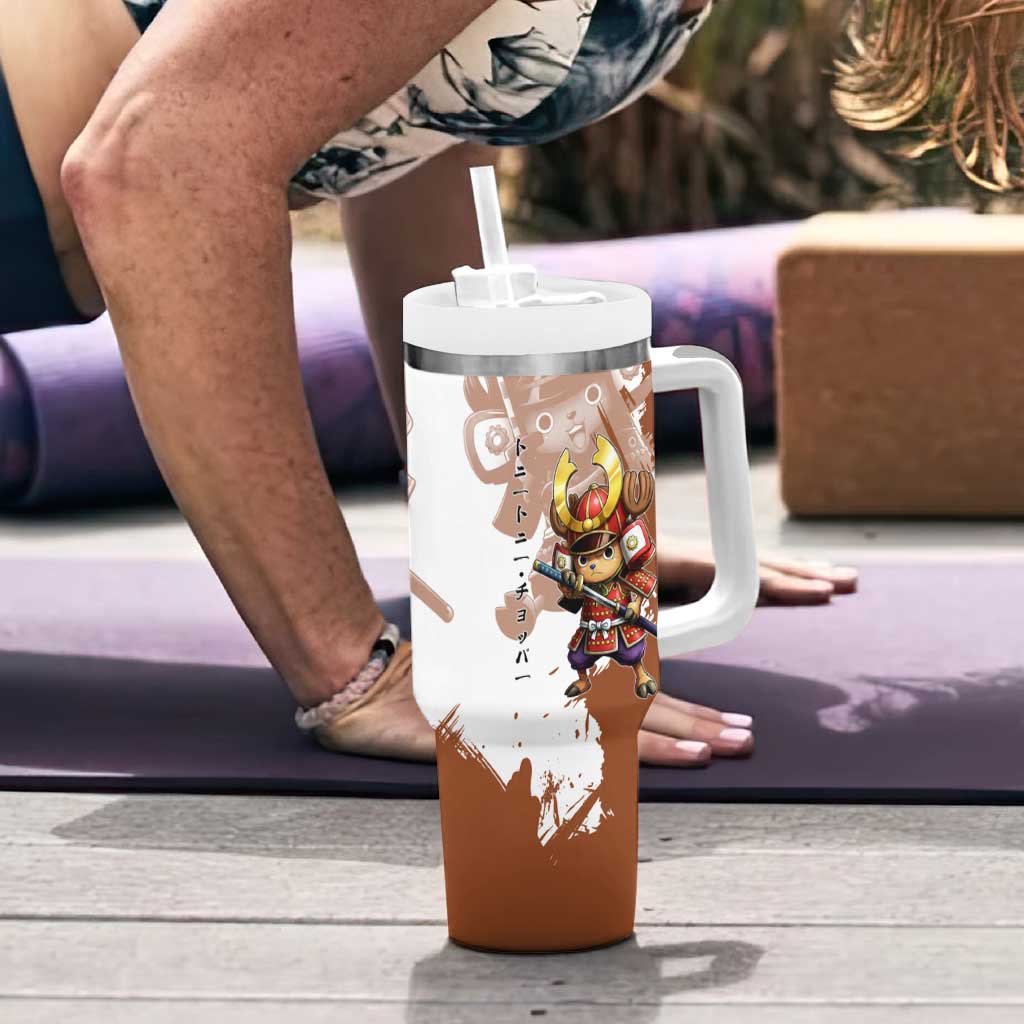Tony Tony Chopper in Samurai Armor Tumbler With Handle Wano-Inspired Chibi Warrior Style