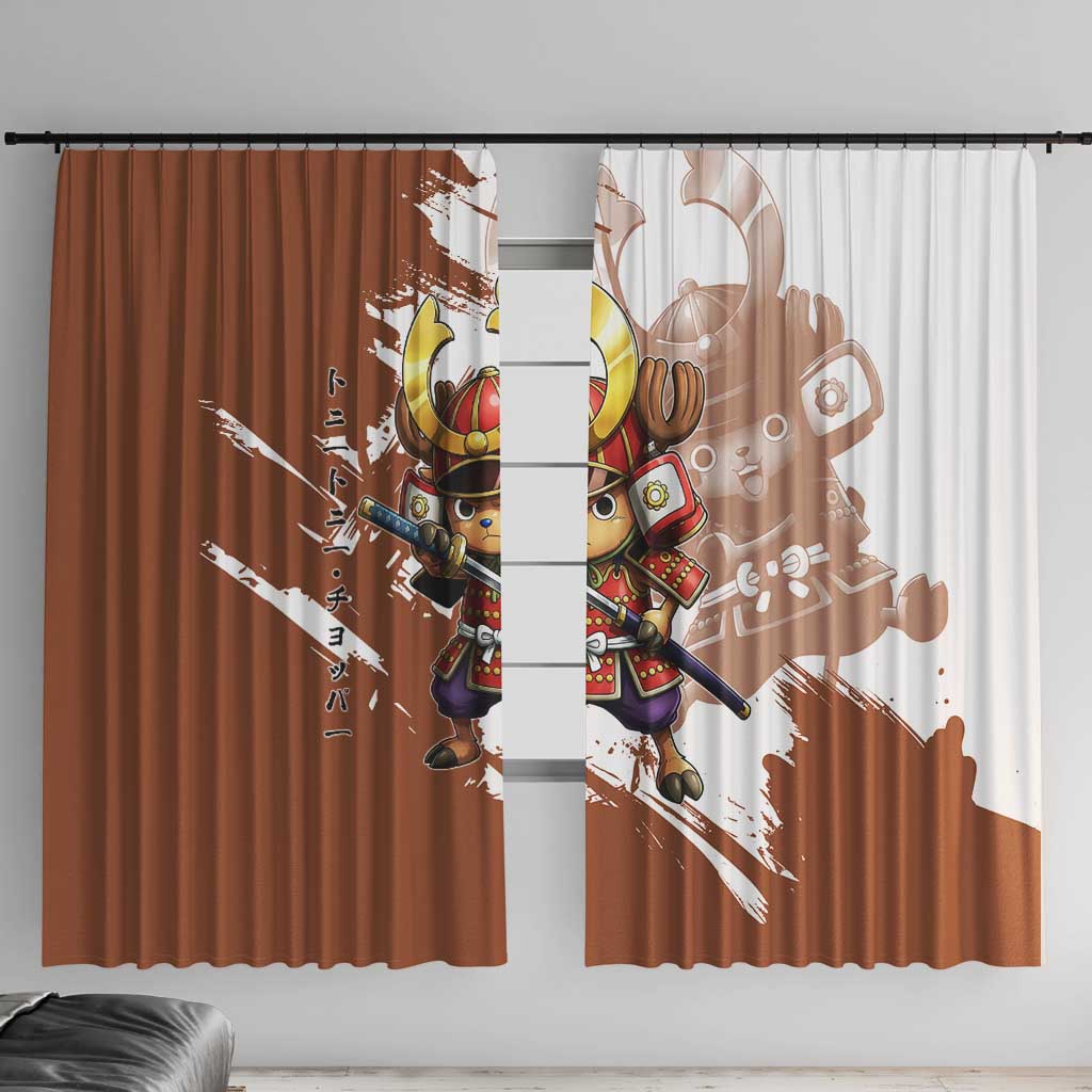 Tony Tony Chopper in Samurai Armor Window Curtain Wano-Inspired Chibi Warrior Style