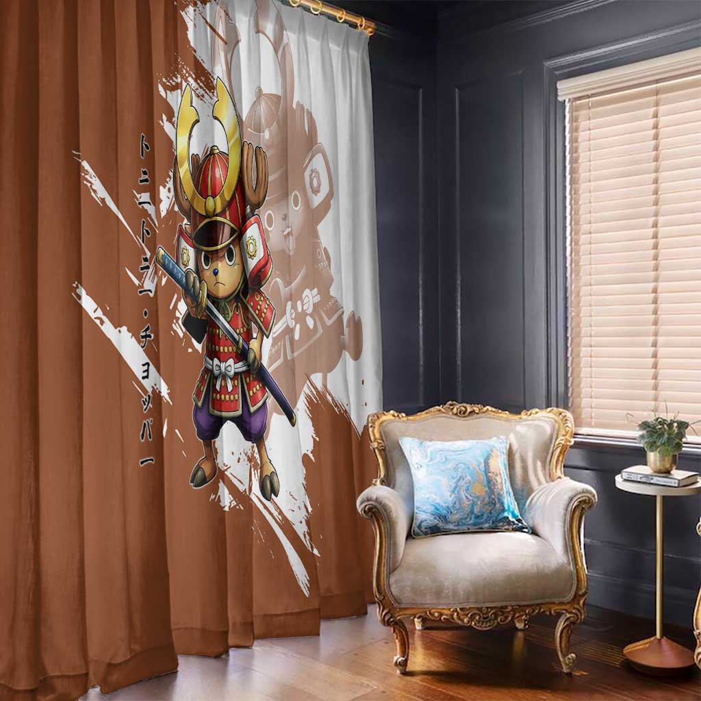 Tony Tony Chopper in Samurai Armor Window Curtain Wano-Inspired Chibi Warrior Style