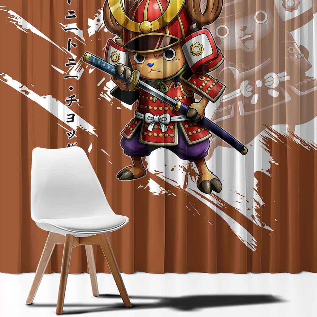 Tony Tony Chopper in Samurai Armor Window Curtain Wano-Inspired Chibi Warrior Style