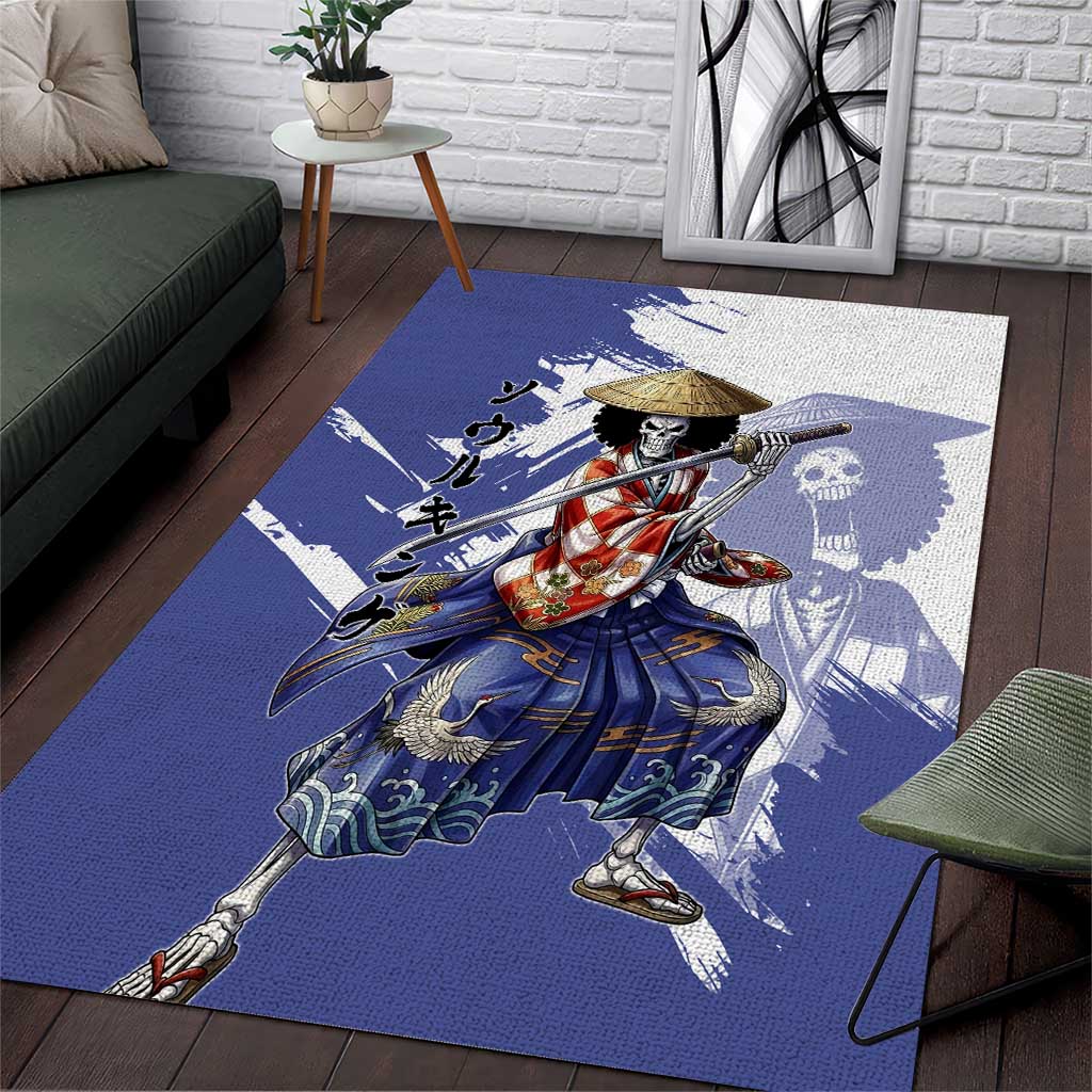 Brook in Wano Samurai Attire Area Rug Soul King Brook - Traditional Japanese Style