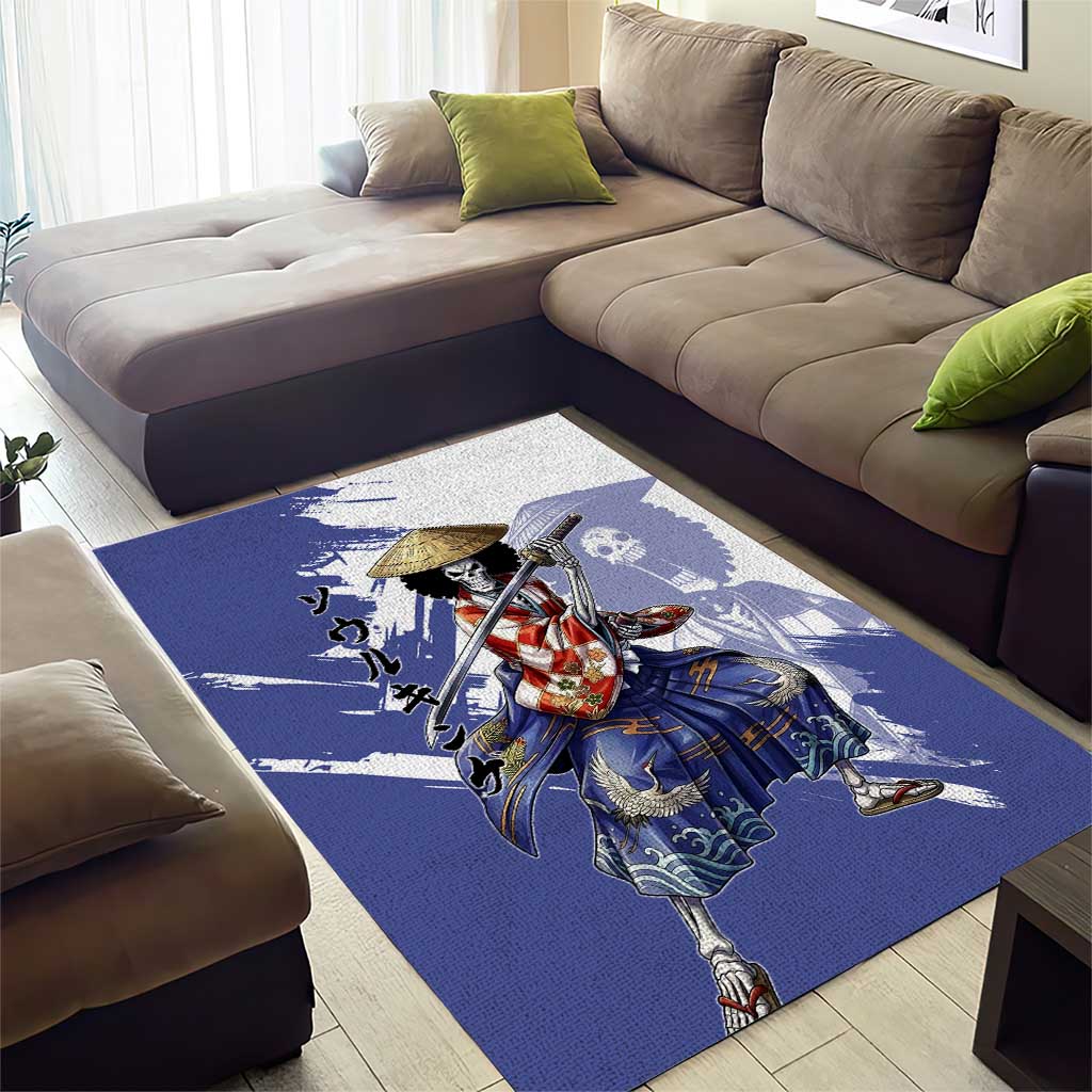 Brook in Wano Samurai Attire Area Rug Soul King Brook - Traditional Japanese Style