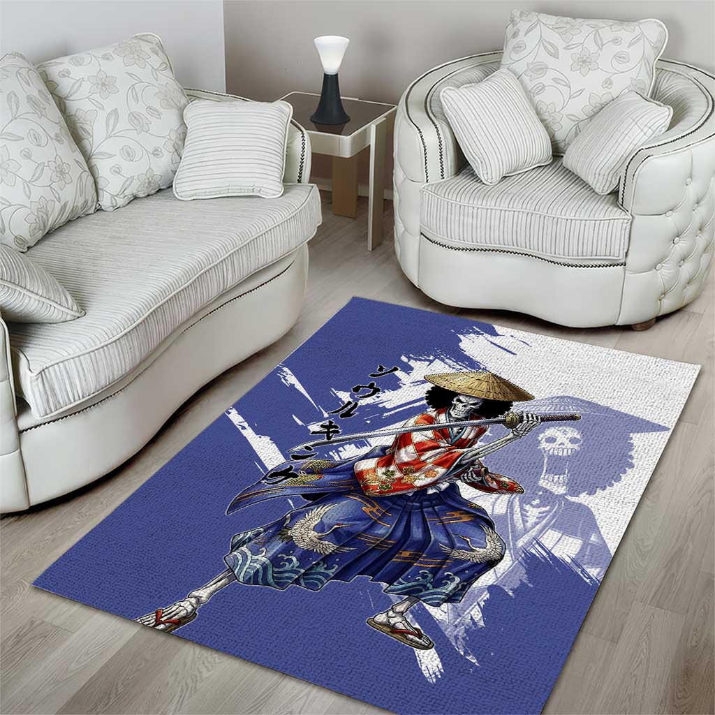 Brook in Wano Samurai Attire Area Rug Soul King Brook - Traditional Japanese Style