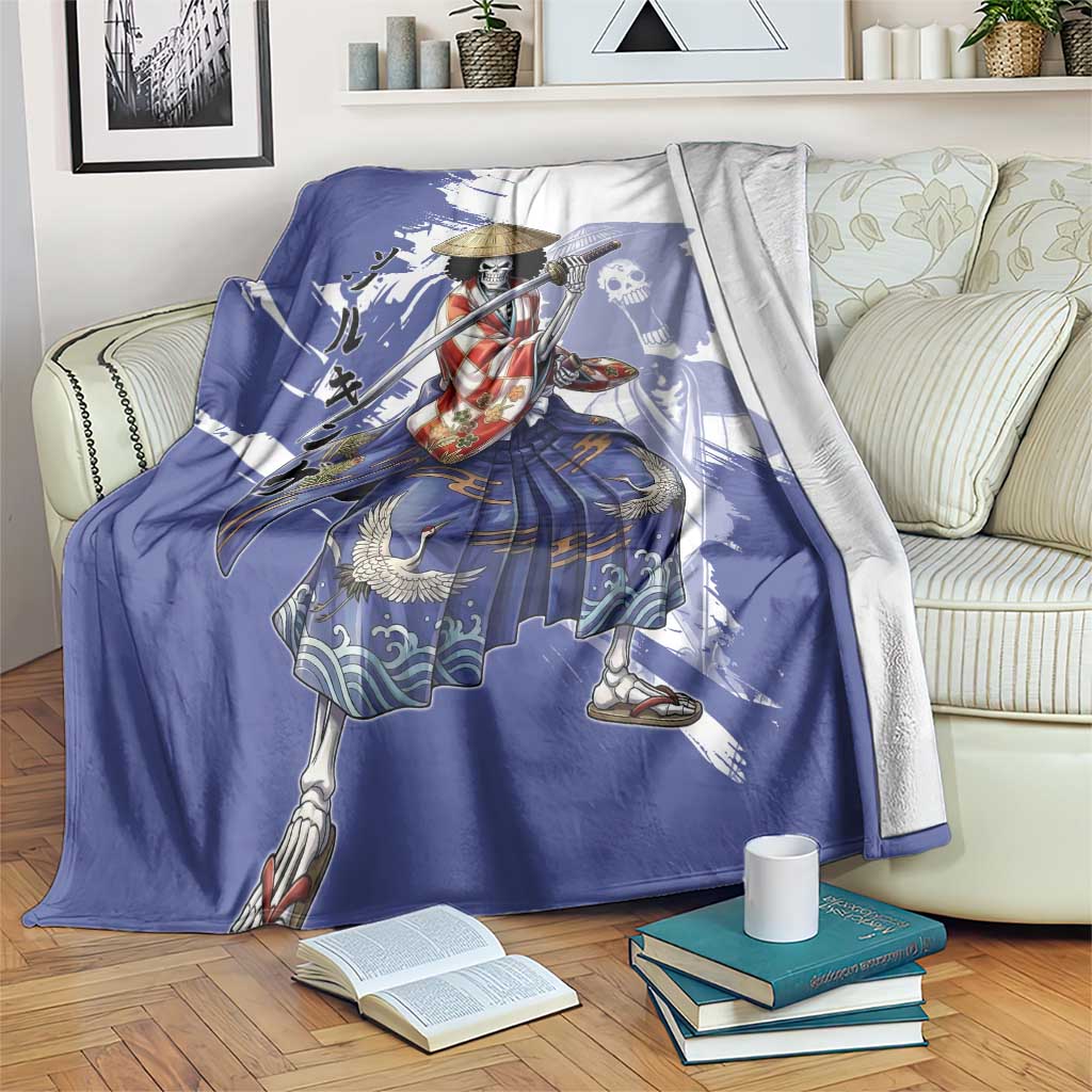 Brook in Wano Samurai Attire Blanket Soul King Brook - Traditional Japanese Style