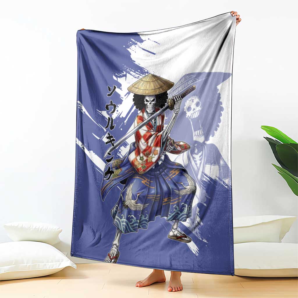 Brook in Wano Samurai Attire Blanket Soul King Brook - Traditional Japanese Style