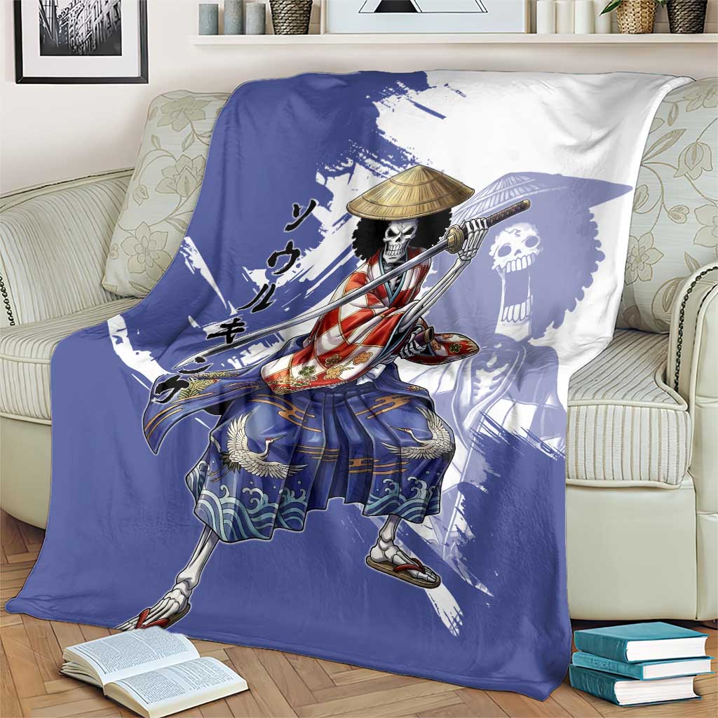 Brook in Wano Samurai Attire Blanket Soul King Brook - Traditional Japanese Style