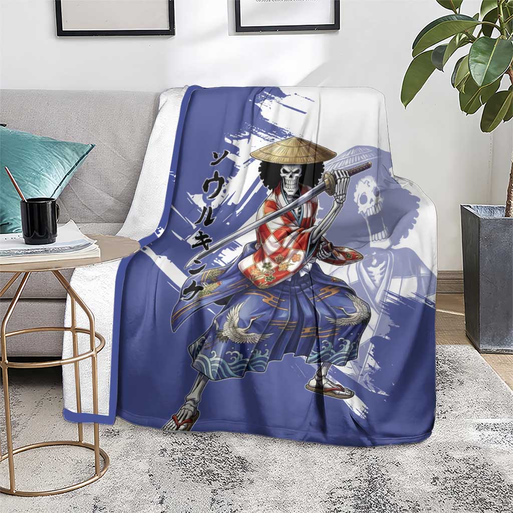 Brook in Wano Samurai Attire Blanket Soul King Brook - Traditional Japanese Style