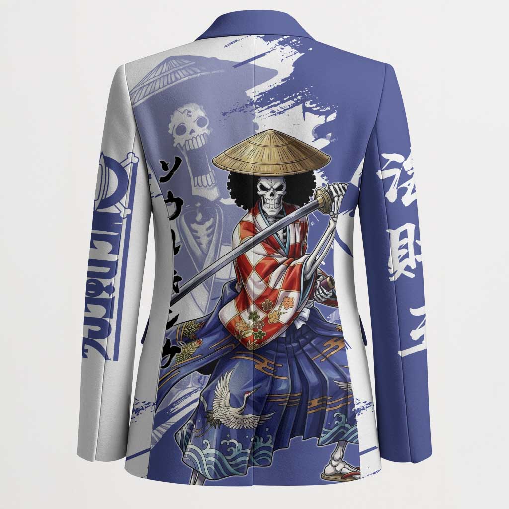 Brook in Wano Samurai Attire Blazer Soul King Brook - Traditional Japanese Style
