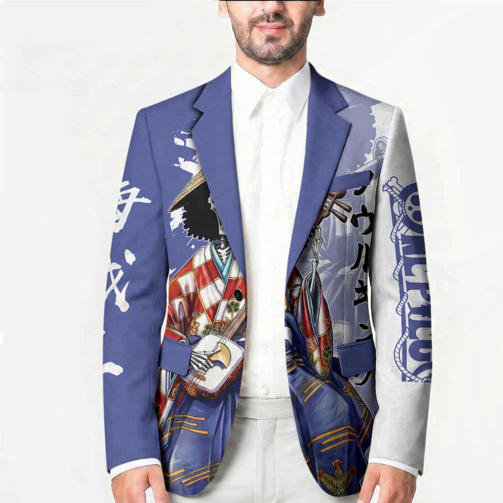 Brook in Wano Samurai Attire Blazer Soul King Brook - Traditional Japanese Style