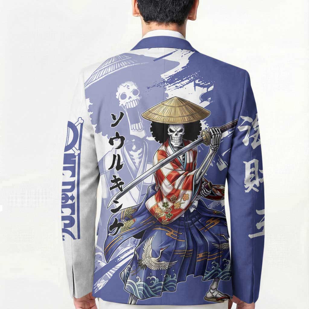 Brook in Wano Samurai Attire Blazer Soul King Brook - Traditional Japanese Style