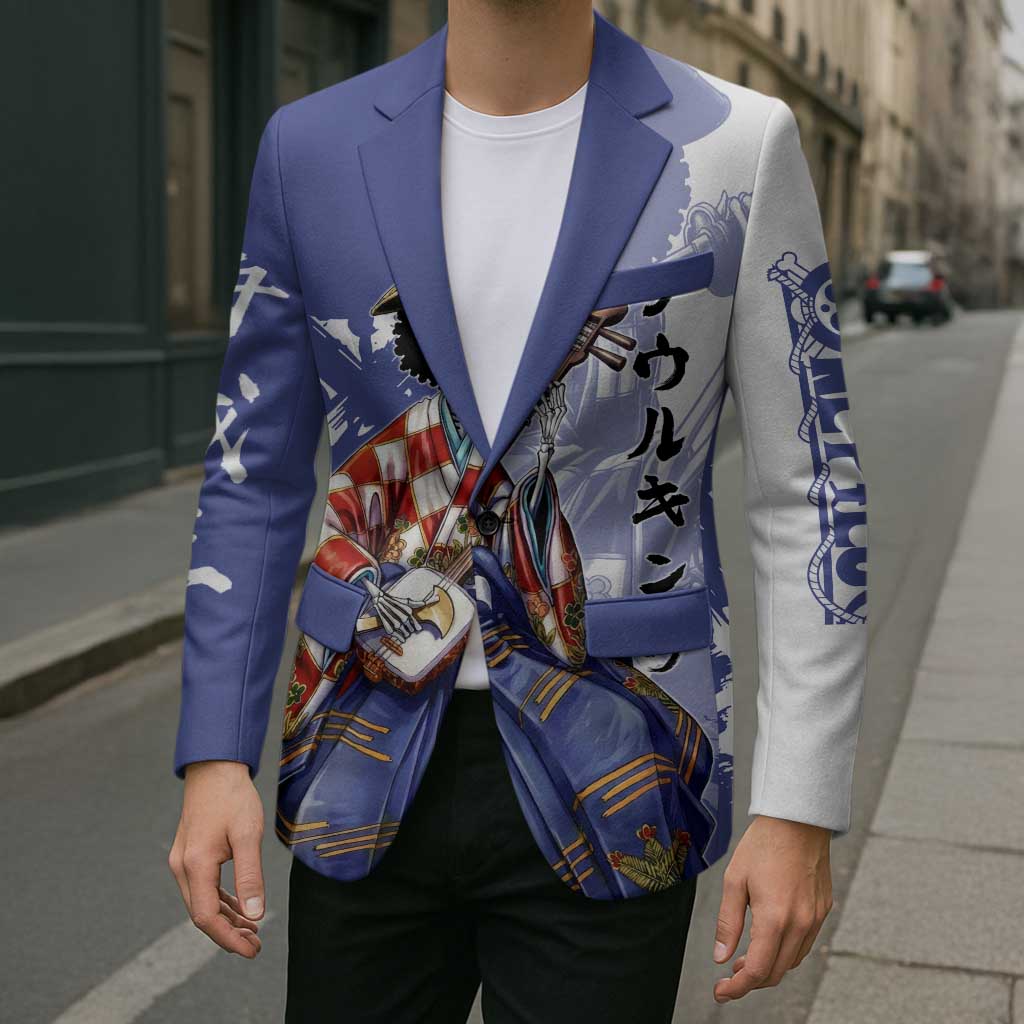 Brook in Wano Samurai Attire Blazer Soul King Brook - Traditional Japanese Style