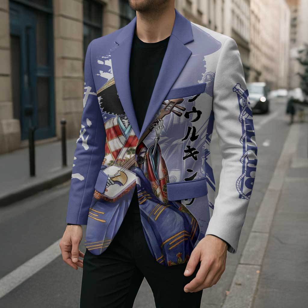 Brook in Wano Samurai Attire Blazer Soul King Brook - Traditional Japanese Style