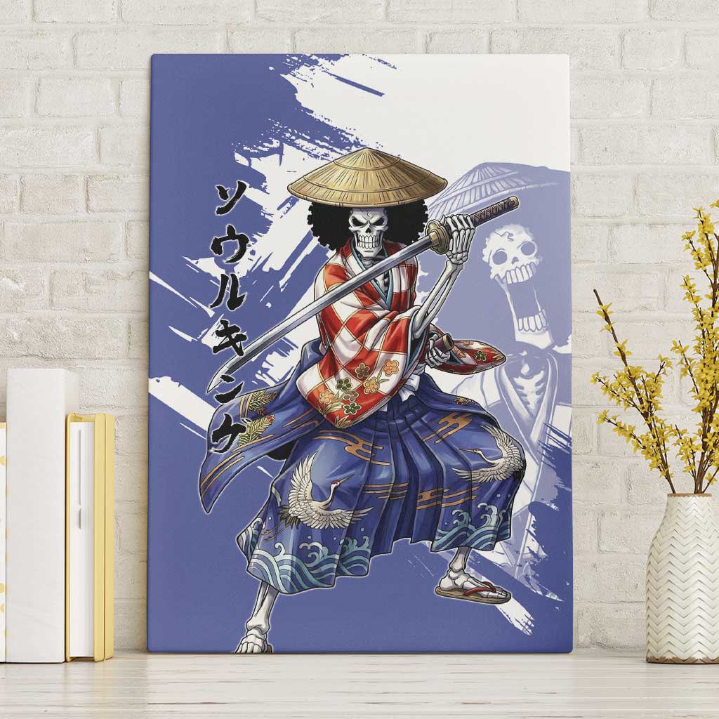 Brook in Wano Samurai Attire Canvas Wall Art Soul King Brook - Traditional Japanese Style