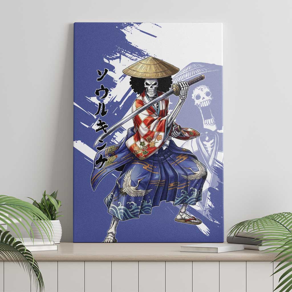 Brook in Wano Samurai Attire Canvas Wall Art Soul King Brook - Traditional Japanese Style