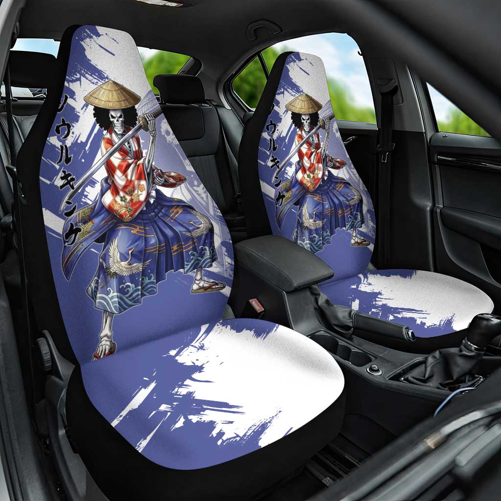 Brook in Wano Samurai Attire Car Seat Cover Soul King Brook - Traditional Japanese Style
