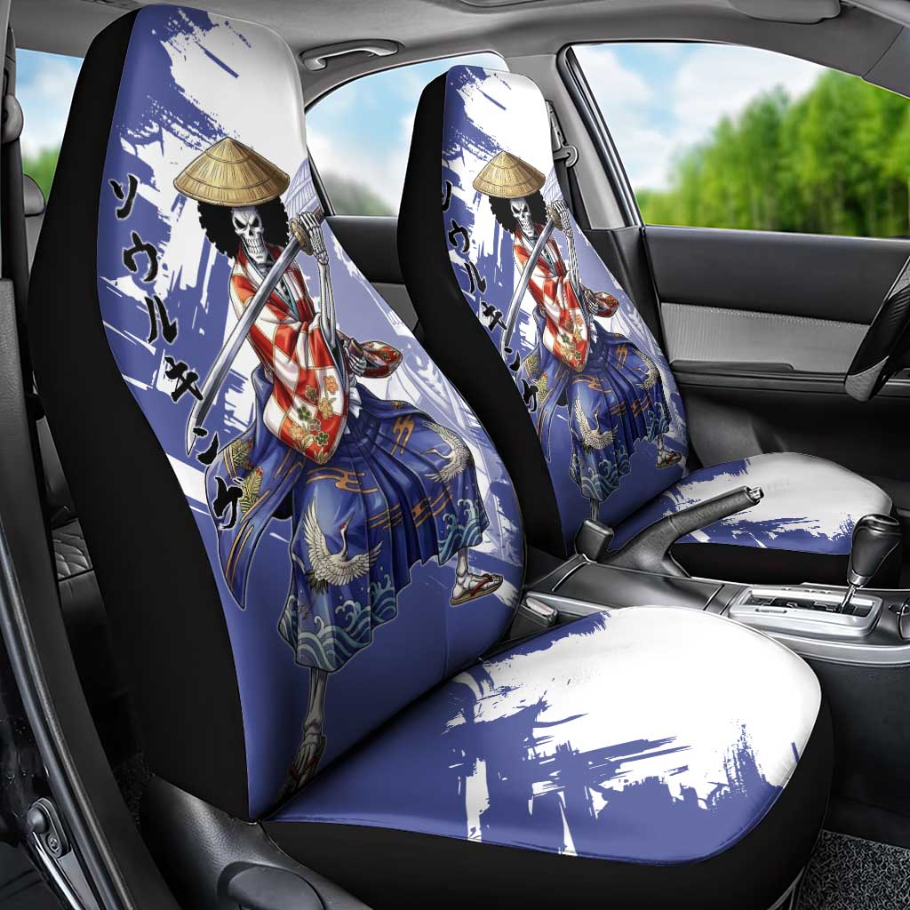 Brook in Wano Samurai Attire Car Seat Cover Soul King Brook - Traditional Japanese Style