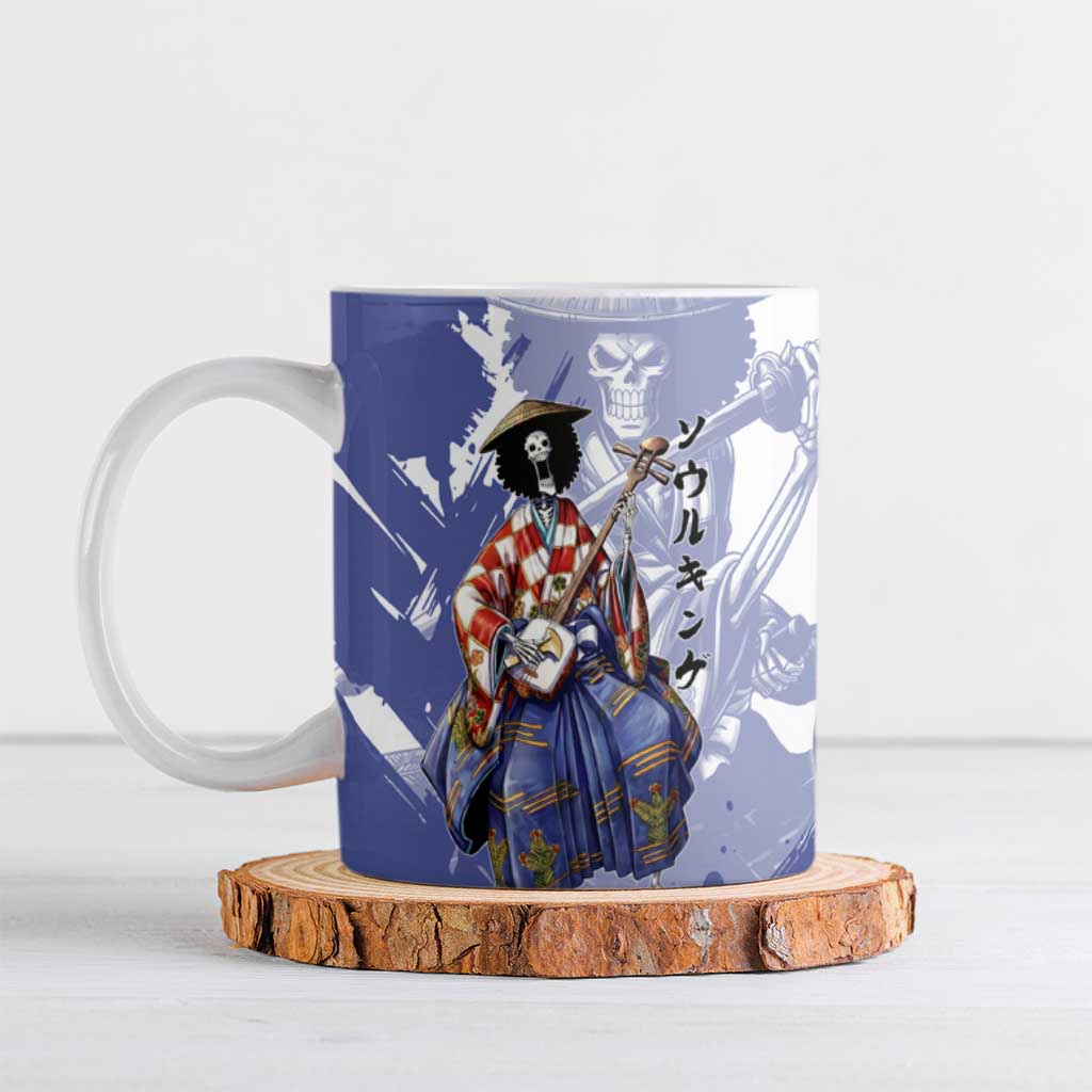 Brook in Wano Samurai Attire Ceramic Mug Soul King Brook - Traditional Japanese Style