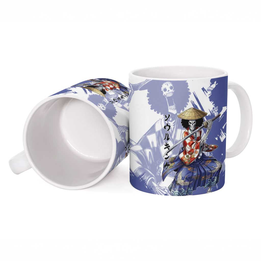 Brook in Wano Samurai Attire Ceramic Mug Soul King Brook - Traditional Japanese Style