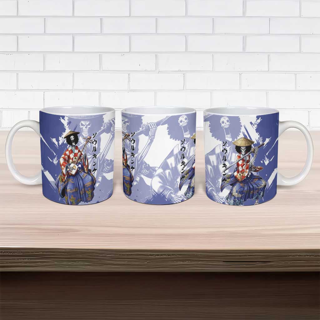 Brook in Wano Samurai Attire Ceramic Mug Soul King Brook - Traditional Japanese Style