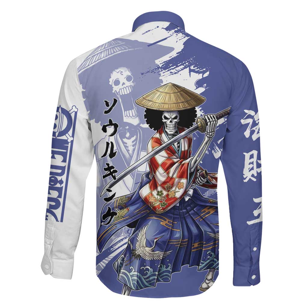 Brook in Wano Samurai Attire Family Matching Mermaid Dress and Hawaiian Shirt Soul King Brook - Traditional Japanese Style