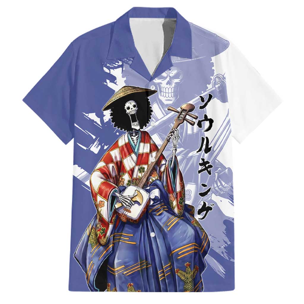 Brook in Wano Samurai Attire Family Matching Off Shoulder Maxi Dress and Hawaiian Shirt Soul King Brook - Traditional Japanese Style