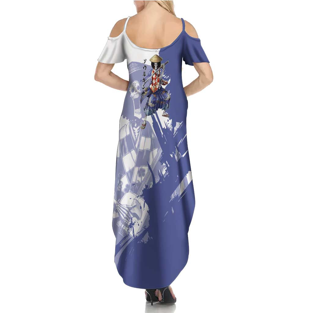 Brook in Wano Samurai Attire Family Matching Summer Maxi Dress and Hawaiian Shirt Soul King Brook - Traditional Japanese Style