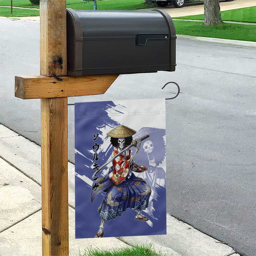Brook in Wano Samurai Attire Garden Flag Soul King Brook - Traditional Japanese Style