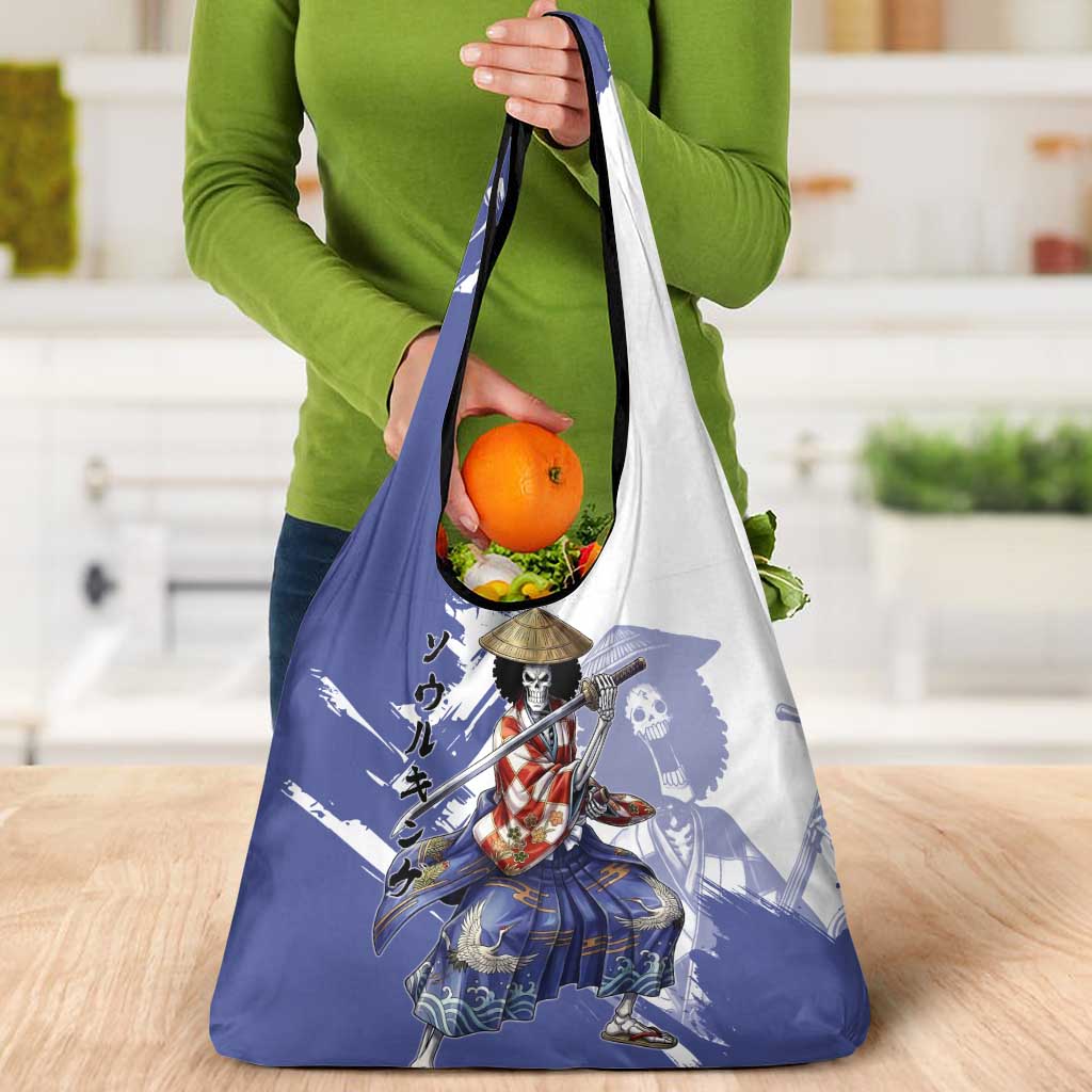 Brook in Wano Samurai Attire Grocery Bag Soul King Brook - Traditional Japanese Style