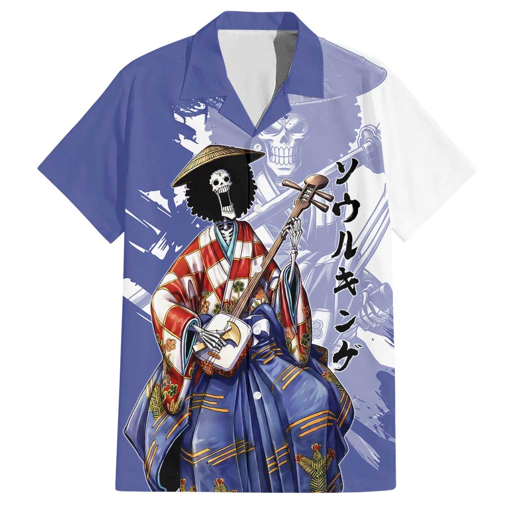 Brook in Wano Samurai Attire Hawaiian Shirt Soul King Brook - Traditional Japanese Style