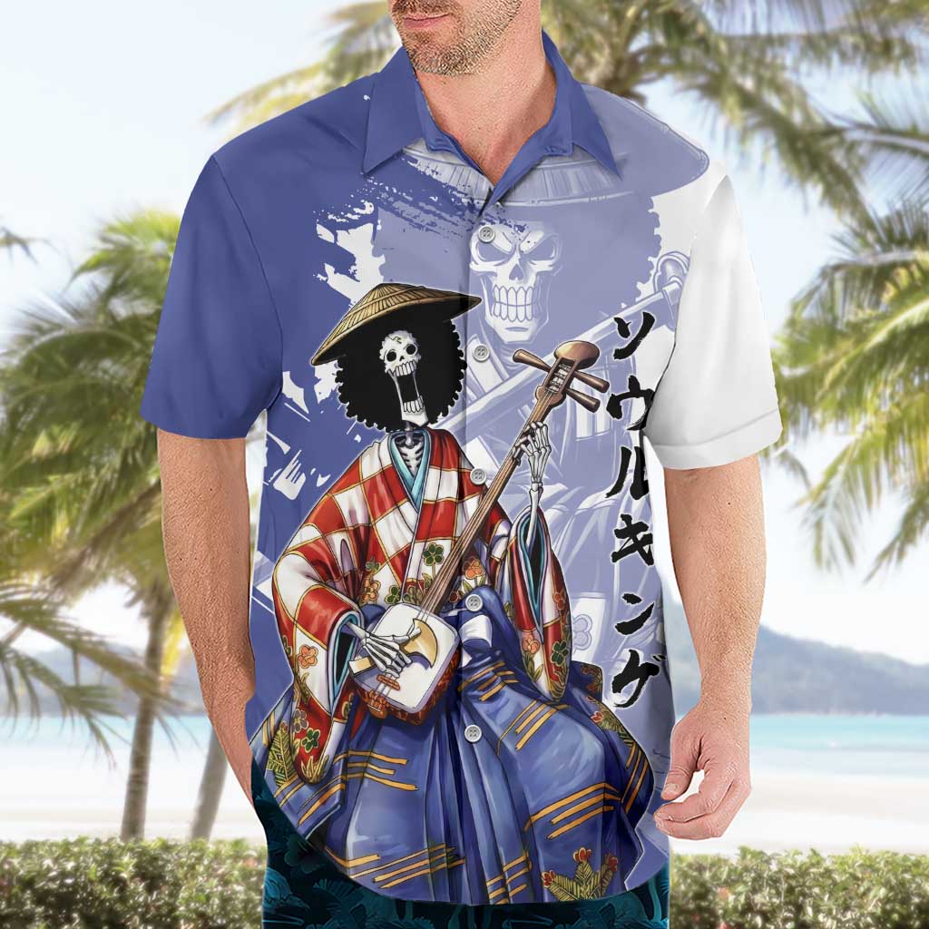 Brook in Wano Samurai Attire Hawaiian Shirt Soul King Brook - Traditional Japanese Style