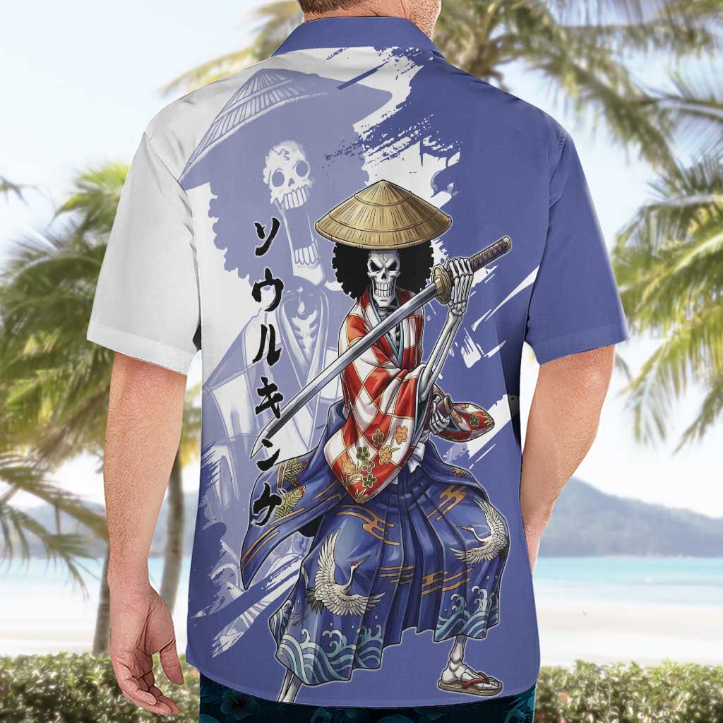 Brook in Wano Samurai Attire Hawaiian Shirt Soul King Brook - Traditional Japanese Style