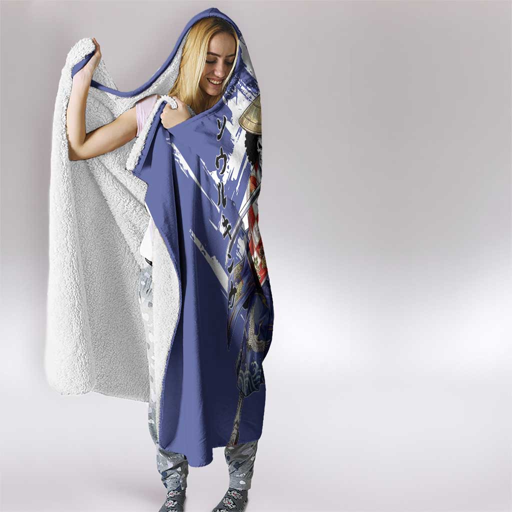 Brook in Wano Samurai Attire Hooded Blanket Soul King Brook - Traditional Japanese Style