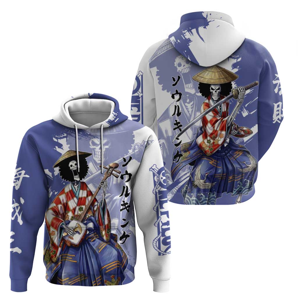Brook in Wano Samurai Attire Hoodie Soul King Brook - Traditional Japanese Style