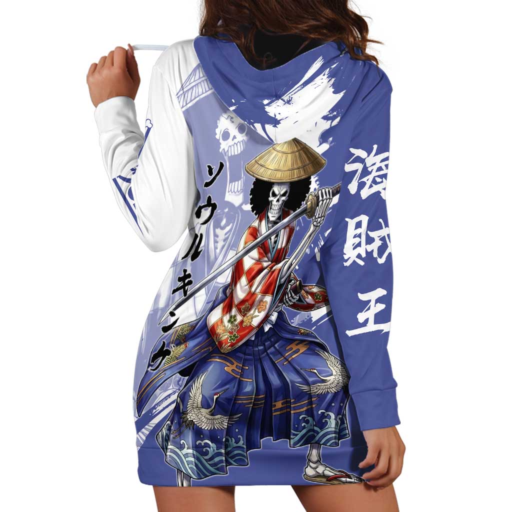 Brook in Wano Samurai Attire Hoodie Dress Soul King Brook - Traditional Japanese Style